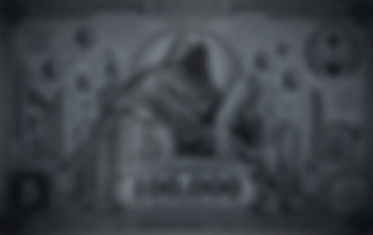 Blurred preview of the next series' artwork, details hidden until reveal